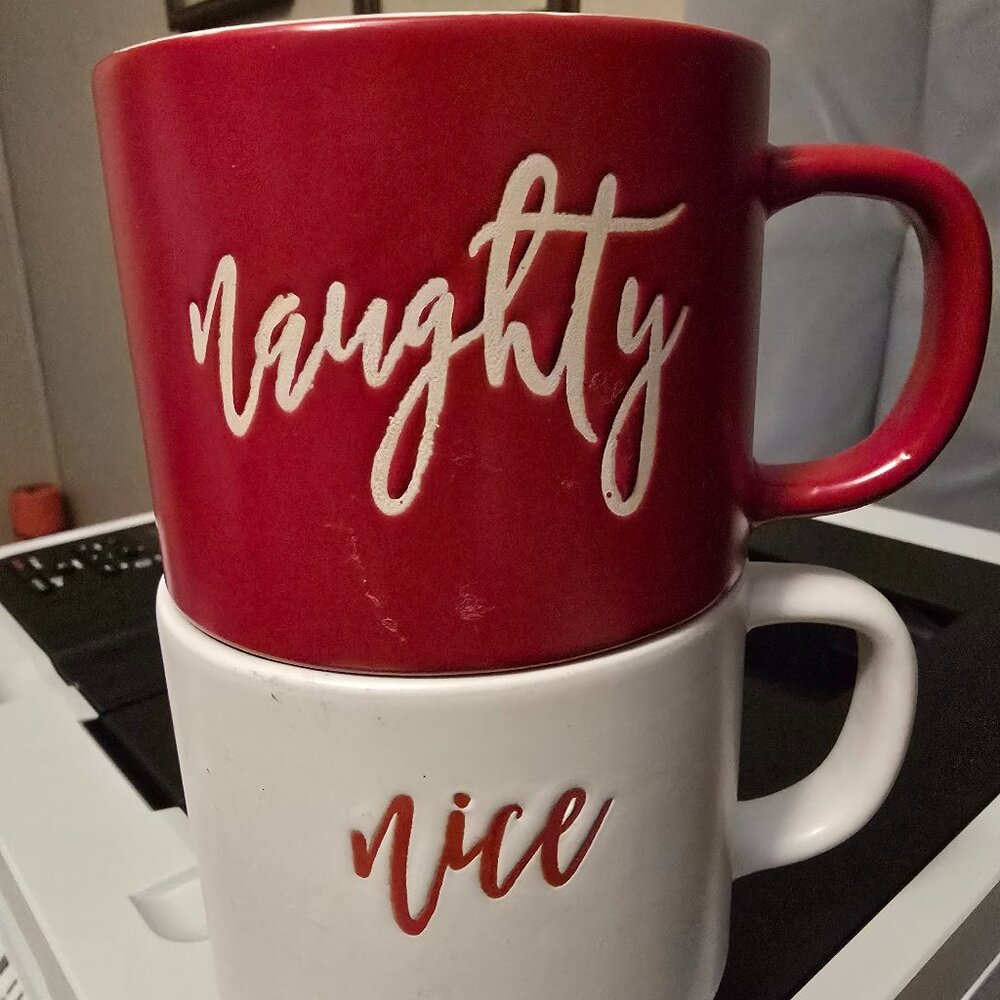 Peppermint & Pine Naughty Nice Mug Cup Coffee Hot Cocoa